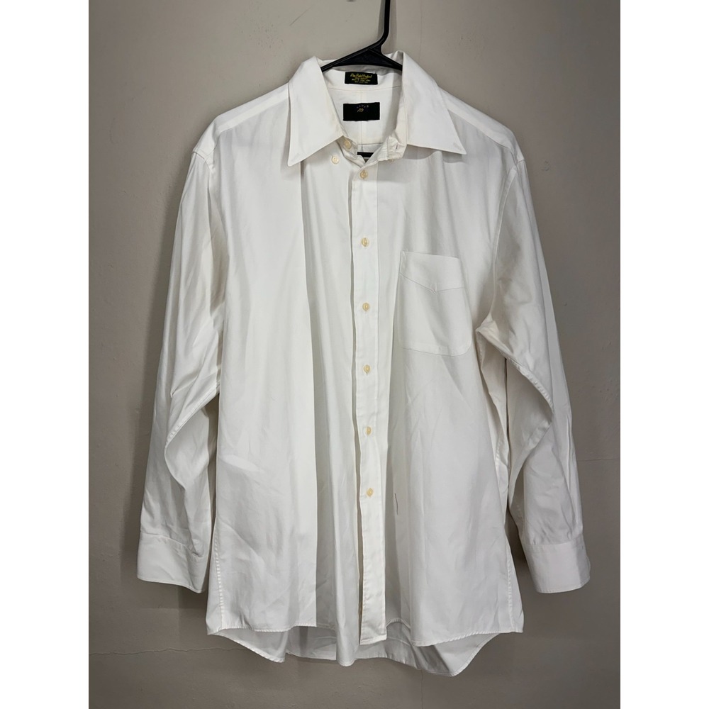 VTG Club Room Pinpoint Oxford Dress Shirt Mens 16/33 White Professional Career